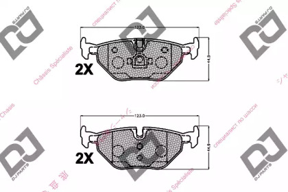 Комплект тормозных колодок DJ PARTS BP1185